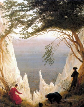 カスパー・ダヴィッド・フリードリヒ Painting - リューゲン島の白亜の崖 ロマンチックなカスパール・ダヴィッド・フリードリヒ